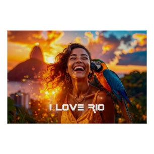 PÔSTER EU AMO O RIO - RIO DE JANEIRO