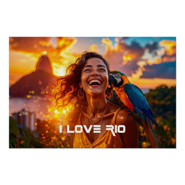 PÔSTER EU AMO O RIO - RIO DE JANEIRO (Frente)
