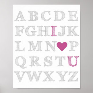 Poster Eu amo o seu ABC