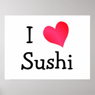 Poster Eu amo o sushi