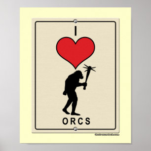 Pôster Eu Amo Orcs