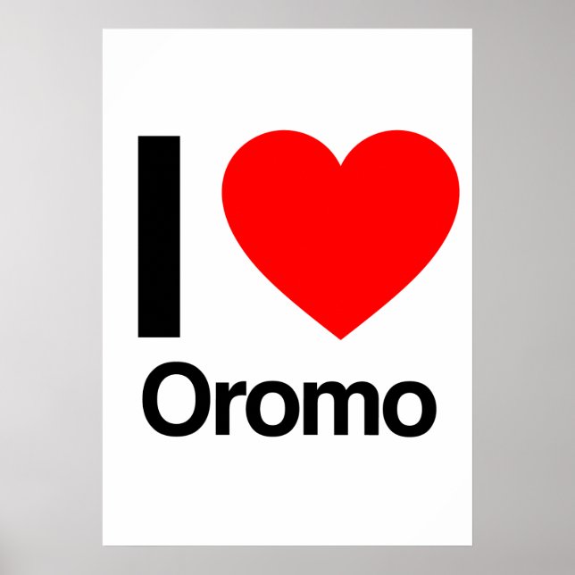 Pôster eu amo oromo (Frente)