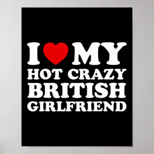 Poster Eu Amo Os Meus Namorados De Namorada Britânicos Lo