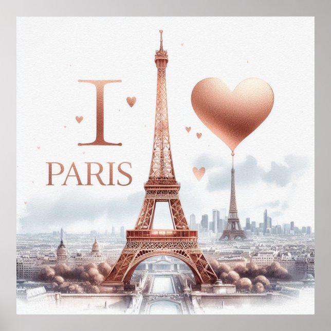 Poster Eu Amo Paris (Frente)