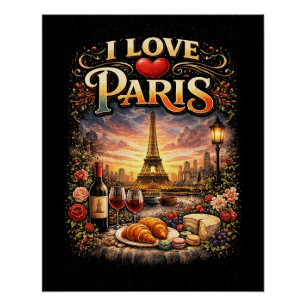 Pôster Eu Amo Paris