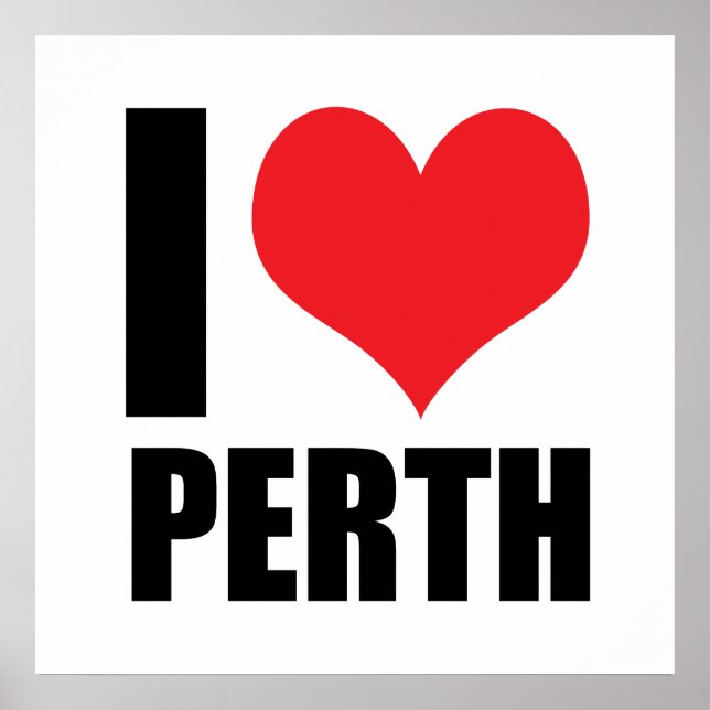 Poster Eu amo Perth (Frente)