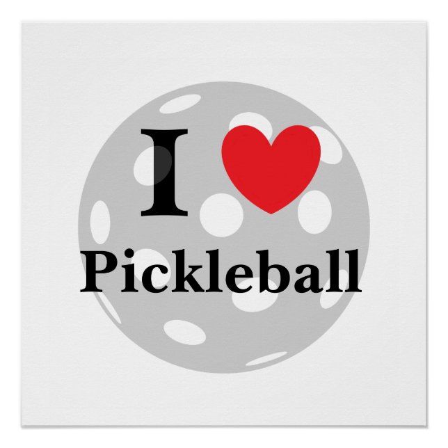 Pôster "Eu Amo Pickleball" (Frente)