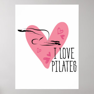Poster EU AMO PILATAS e Pilates Pose