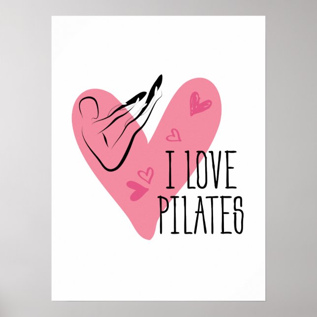 Poster EU AMO PILATAS Pilates Pose on Barrel (Frente)