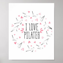 Poster EU AMO PILATES Pilatos Possui em forma de círculo