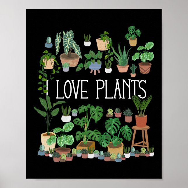 Poster Eu Amo Plantas (Frente)