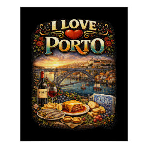Pôster Eu Amo Porto