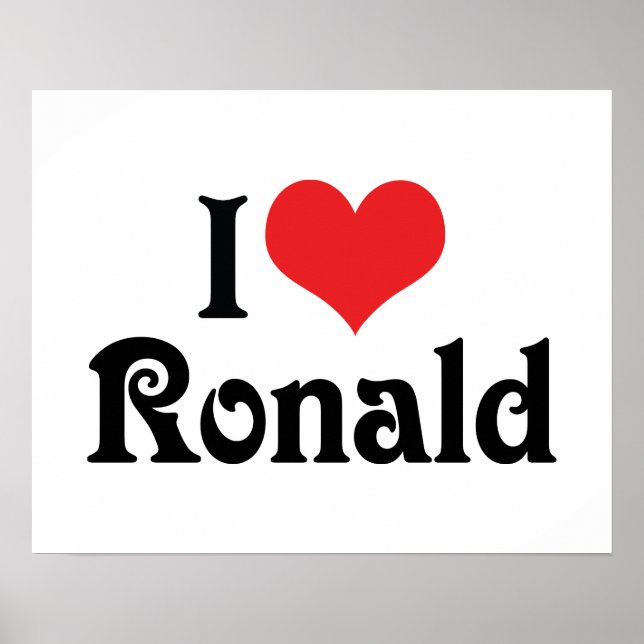 Pôster Eu Amo Ronald (Frente)