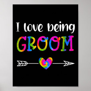 Poster Eu Amo Ser Noivo Orgulhoso Noivo Tie Dye Casais Ca