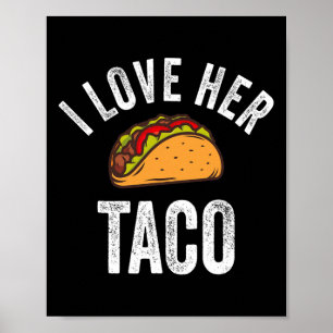 Poster Eu Amo Seu Taco Camisa Engraçada Cinco De Mayo Mex