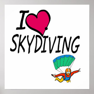 Pôster Eu amo Skydiving