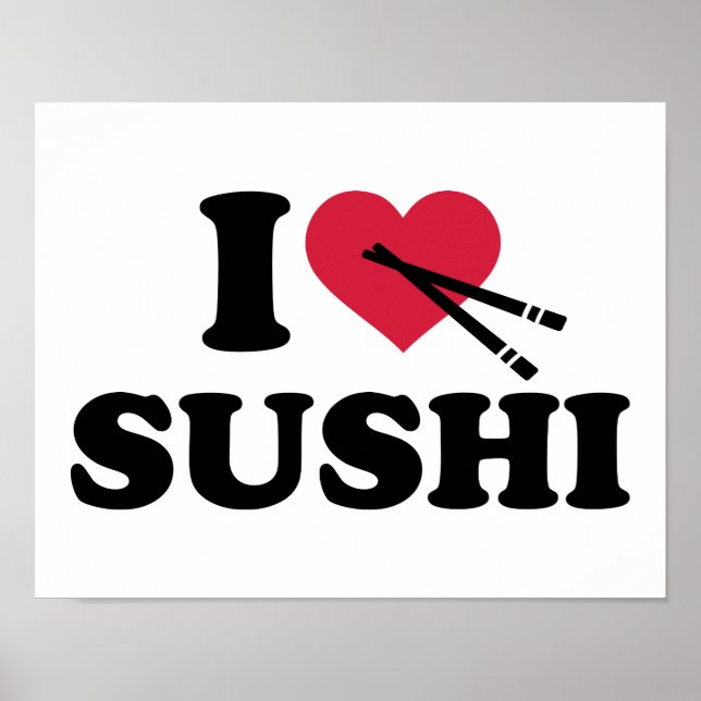 Pôster Eu amo Sushi (Frente)
