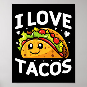 Poster Eu Amo Tacos Festa Mexicana Eu Amo Tacos Cinco De