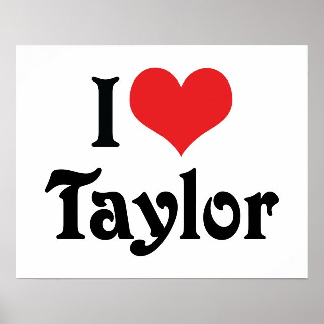 Poster Eu amo Taylor (Frente)