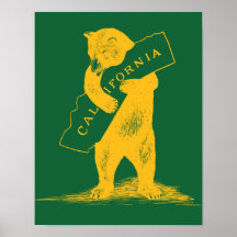 Eu Amo-Te Califórnia — Verde e Dourada
