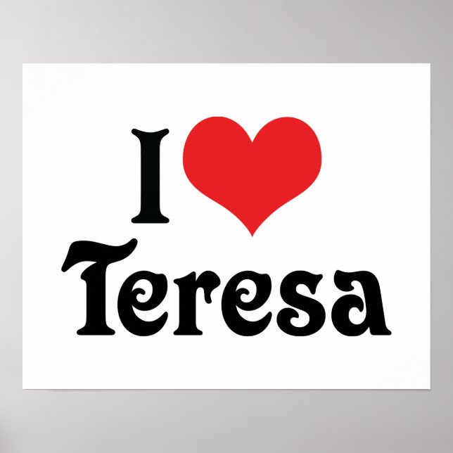 Pôster Eu Amo Teresa (Frente)