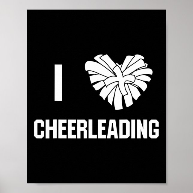 Poster Eu Amo Treinador de Cheerleading Cheer (Frente)