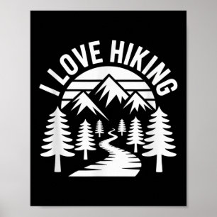 Poster Eu Amo Trilha Montanha Aventura Natureza