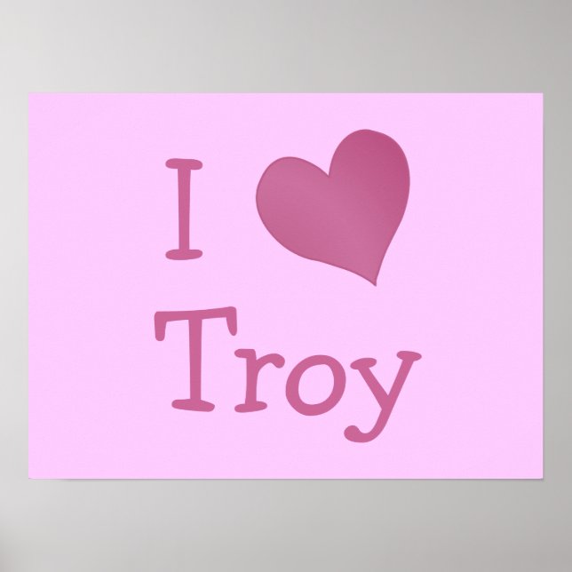 Pôster Eu Amo Troy (Frente)