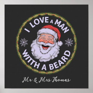 Poster Eu Amo um Homem com Barba Engraçado