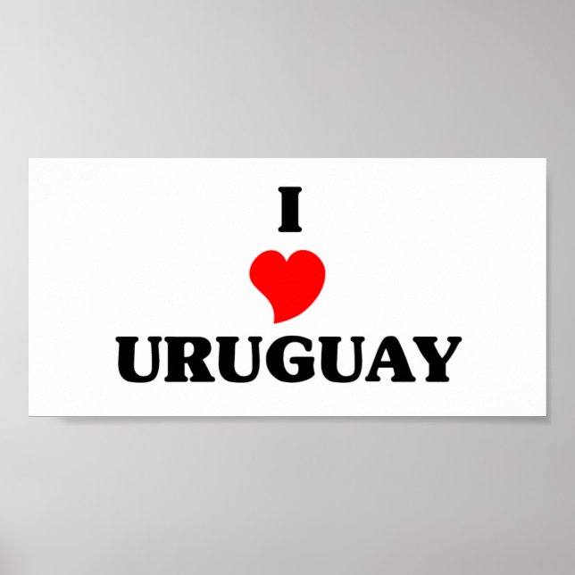 Poster Eu Amo Uruguai (Frente)