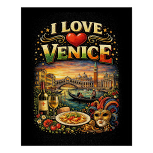 Pôster Eu Amo Veneza