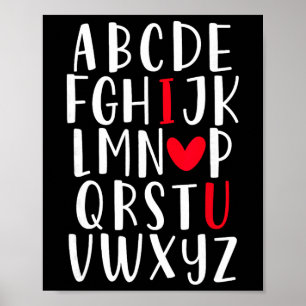 Poster Eu-amo-você Abc Alfabeto Dia dos Namorados Profess