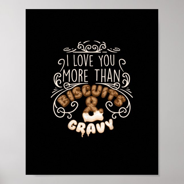 Poster Eu Amo Você Mais Do Que Molho de Biscoitos Humor C (Frente)