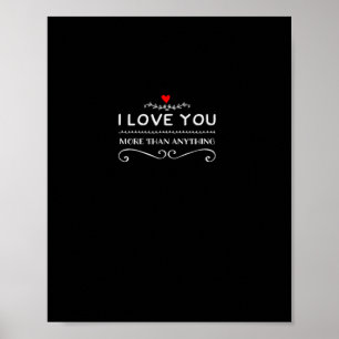 Poster Eu amo você mais do que qualquer coisa Fofo Estilo
