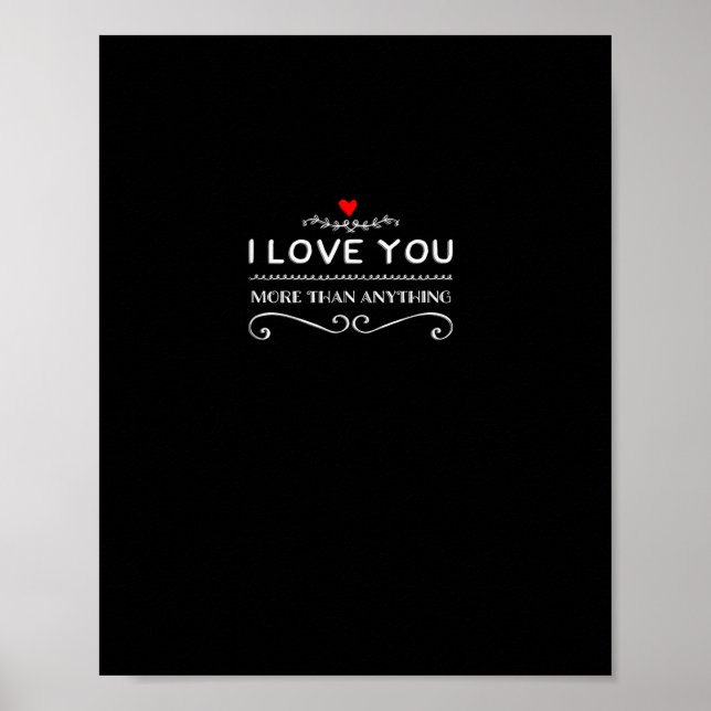 Poster Eu amo você mais do que qualquer coisa Fofo Estilo (Frente)
