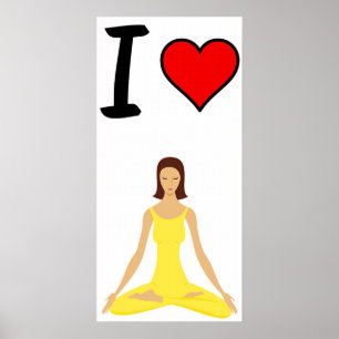 Pôster Eu Amo Yoga