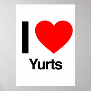 Pôster eu amo yurts