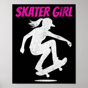 Poster Eu Ando De Skate Como Uma Garota Skate Skateboard