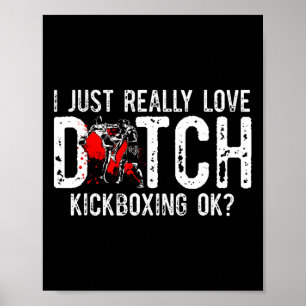Poster Eu Apenas Amo Muito Arte Marcial Muay Thai Kickbox