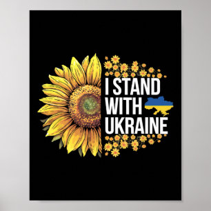 Poster Eu Apoio a Girassol da Ucrânia Paz Homens U