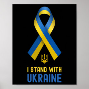Poster Eu Apoio a Ucrânia Apoio a Guerra Ucraniana Ucrani