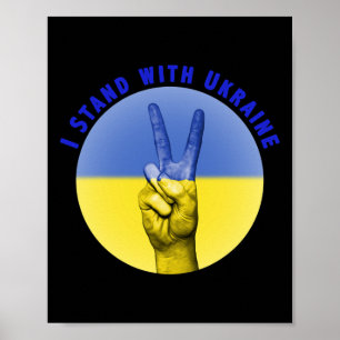 Poster Eu Apoio a Ucrânia Bandeira Ucraniana Ucranianos P