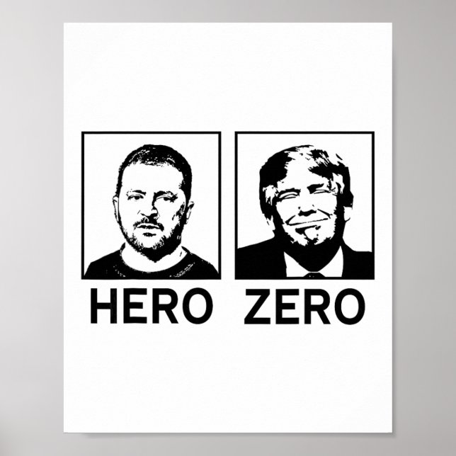 Poster Eu Apoio a Ucrânia Herói Ucraniano Zero Zelensky (Frente)