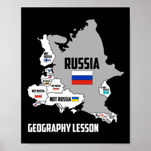 Poster Eu Apoio a Ucrânia Mapa da Europa Não Rússia