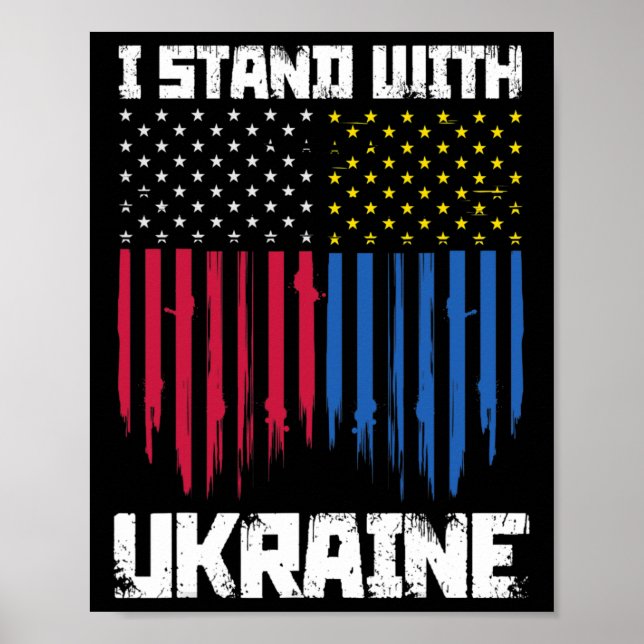 Poster Eu Apoio a Ucrânia Orgulho Ucraniano 2  (Frente)