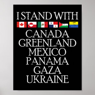 Poster Eu Apoio Canda Groenlândia México Ucrânia Homens M