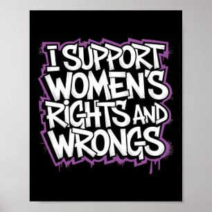 Poster Eu apoio o adesivo dos direitos das mulheres