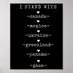 Poster Eu Apoio O Canadá Groenlândia México Panamá Gaza U