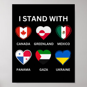 Poster Eu Apoio O Canadá Groenlândia México Panamá Gaza U