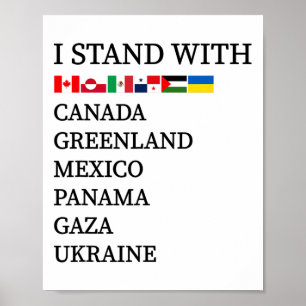 Poster Eu Apoio O Canadá Groenlândia México Panamá Gaza U